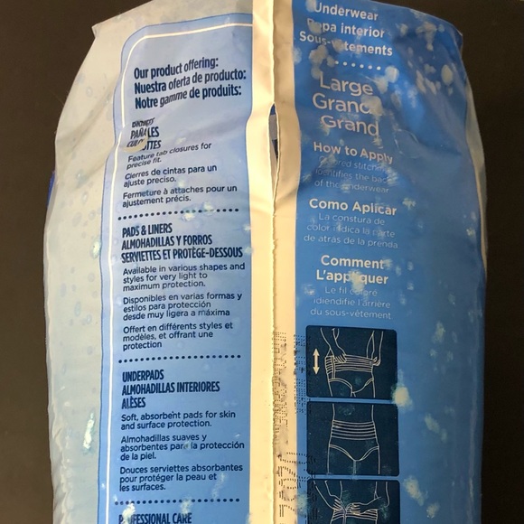 LOT OF 2 ~Attends Adult Underwear Size Large (18) - Picture 7 of 7